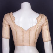 Beige Banarasi Tissue Silk Blouse 10075963