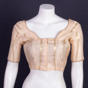 Beige Banarasi Tissue Silk Blouse 10075963