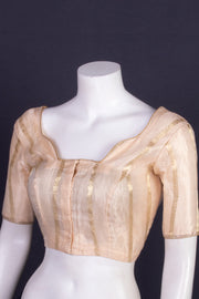 Beige Banarasi Tissue Silk Blouse 10075963