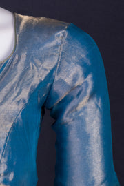 Blue Banarasi Tissue Silk Blouse 10075966