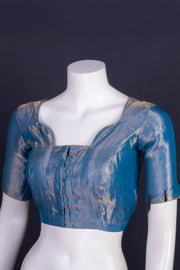 Blue Banarasi Tissue Silk Blouse 10075966