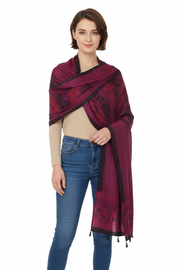 Brown Vanaspathi Modal Silk Cotton Stole 10075279