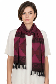 Brown Vanaspathi Modal Silk Cotton Stole 10075282