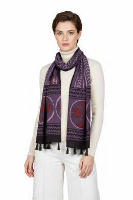 Lavender Vanaspathi Modal Silk Cotton Stole 10075285