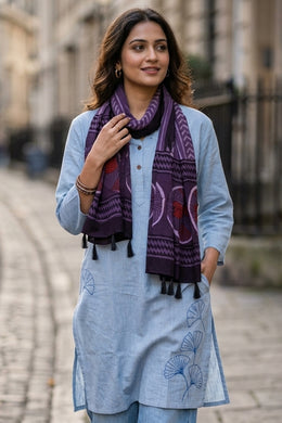 Lavender Vanaspathi Modal Silk Cotton Stole 10075285