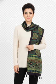 Green Vanaspathi Modal Silk Cotton Stole 10075293