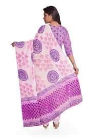 Lavender 3-Piece Mulmul Cotton Salwar Suit 10070116