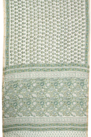 Green Sanganeri Printed Silk Cotton Saree 10075710