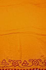 Yellow Bandhani Gajji Silk Saree with Mirror and Sequins Embroidery 10073125