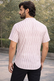 Ikat Cotton Men's Short Kurta With Slim-Fit Design & Front Pocket 10076946