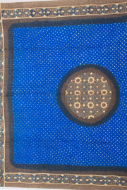 Electric Blue Ajrakh Printed Bandhani Gajji Silk Dupatta 10072144