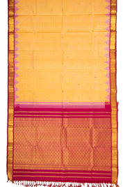 Beige Kanjivaram Silk Saree with Thazhambu Border 10078179