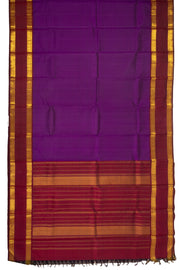 Voilet Korvai Kanjivaram Silk Saree with Retta Pettu Border 10078176