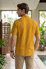 Ajrakh Cotton Men's Short Kurta With Front Pocket 10076899