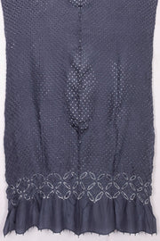 Grey Bandhani Mulberry Silk Dupatta 10072129