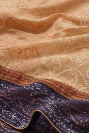 Beige Chikankari Embroided Kota Cotton Saree 10078111