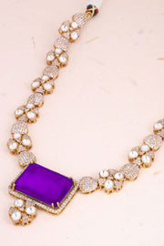 Gold Plated Dazzling Designer Necklace Set