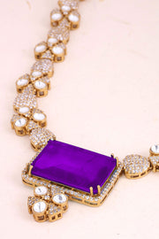 Gold Plated Dazzling Designer Necklace Set