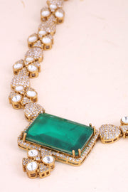 Gold Plated Dazzling Designer Necklace Set