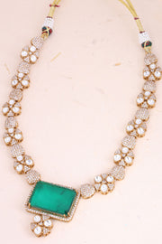 Gold Plated Dazzling Designer Necklace Set