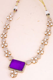 Gold Plated Dazzling Designer Necklace Set