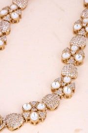 Gold Plated Dazzling Designer Necklace Set
