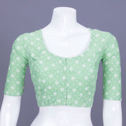 Mint Green Banarasi Cotton Blouse
