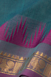 Blue Handloom Chettinad Cotton Saree 10075202