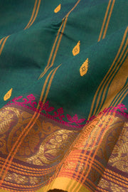 Green Handloom Chettinad Cotton Saree Without Blouse 10075151