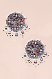 Oxidised Pearl Stud Earring