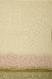 Beige Chikankari Embroided Kota Cotton Saree 10078113