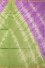 Purple Shibori Dye Semi Tussar Saree 10078219