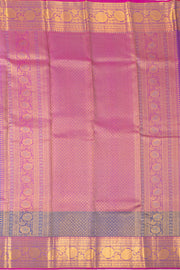 Anandha Blue Kanjivaram Silk Saree with Floral Border 10078187