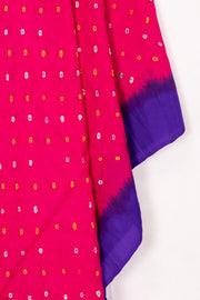 Pink Bandhani Mulberry Silk Dupatta 10072135