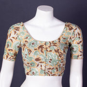Green Handblock Printed Cotton Blouse 10075218