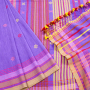 Lavender Handloom Bhujodi Cotton Saree 10062745
