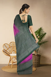 Megenta Handloom Kanjivaram Soft Silk Saree 10063265