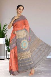 Light Salmon Fancy Kanjivaram Vegan Silk Saree 10075593