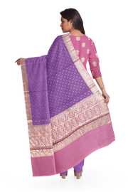 Onion pink 3-piece Banarasi Silk Salwar Suit Material 10070356