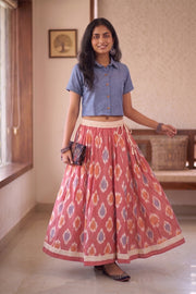 Ikat Cotton Skirt 10077513