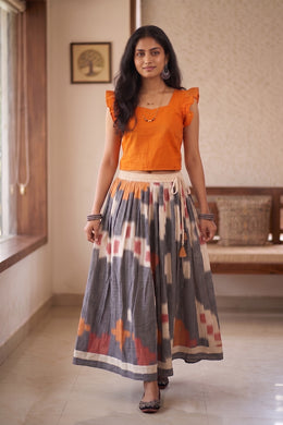 Ikat Cotton Skirt 10077515