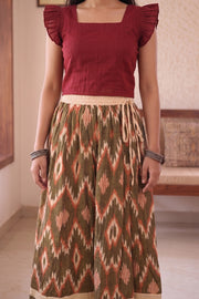 Ikat Cotton Skirt 10077518