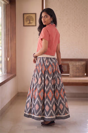 Ikat Cotton Skirt 10077512