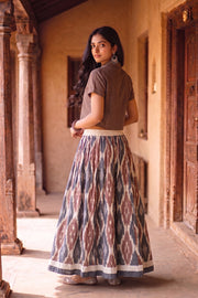 Ikat Cotton Skirt 10077511