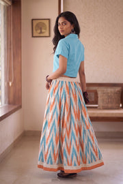 Ikat Cotton Skirt 10077516