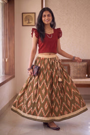 Ikat Cotton Skirt 10077518