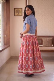 Ikat Cotton Skirt 10077513