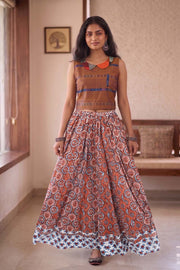 Ikat Cotton Skirt 10077519