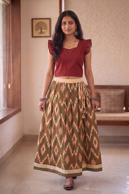 Ikat Cotton Skirt 10077518