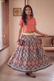 Ikat Cotton Skirt 10077512